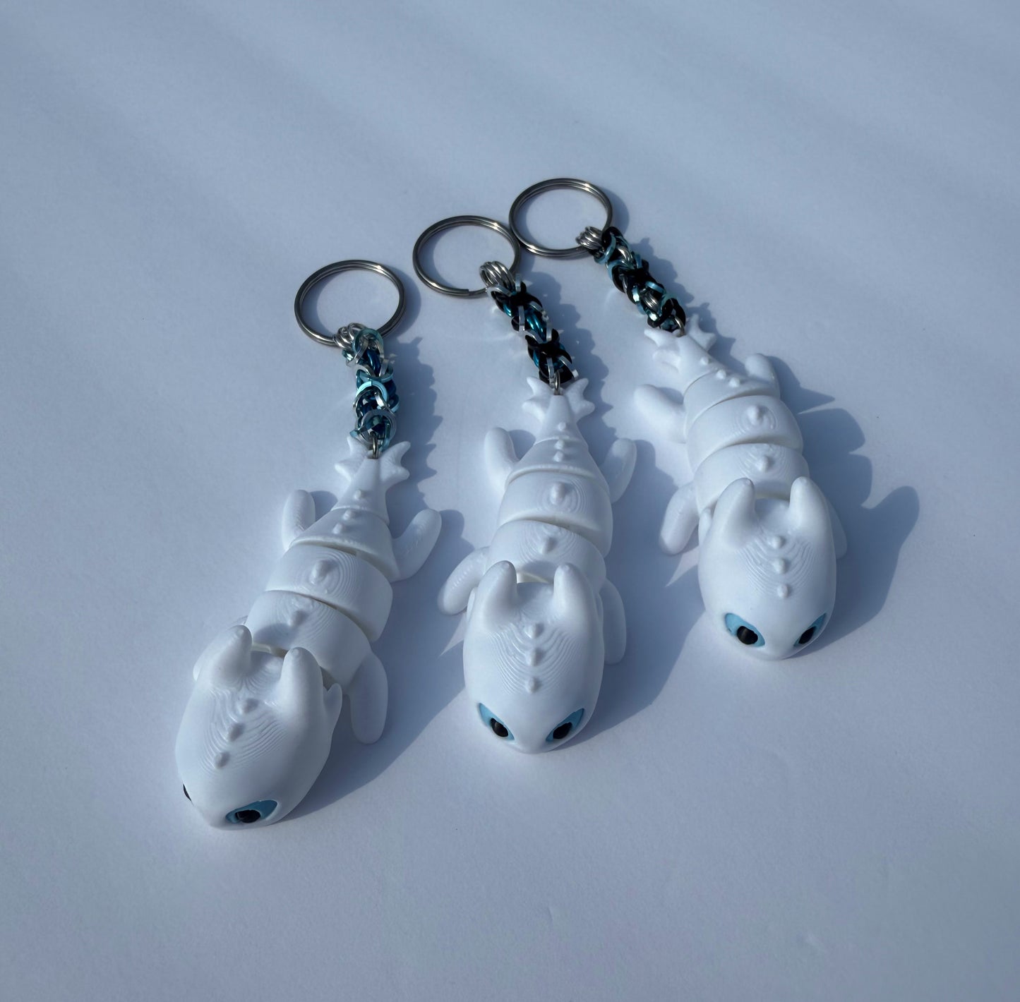 Light Fury Chainmaille Keychain