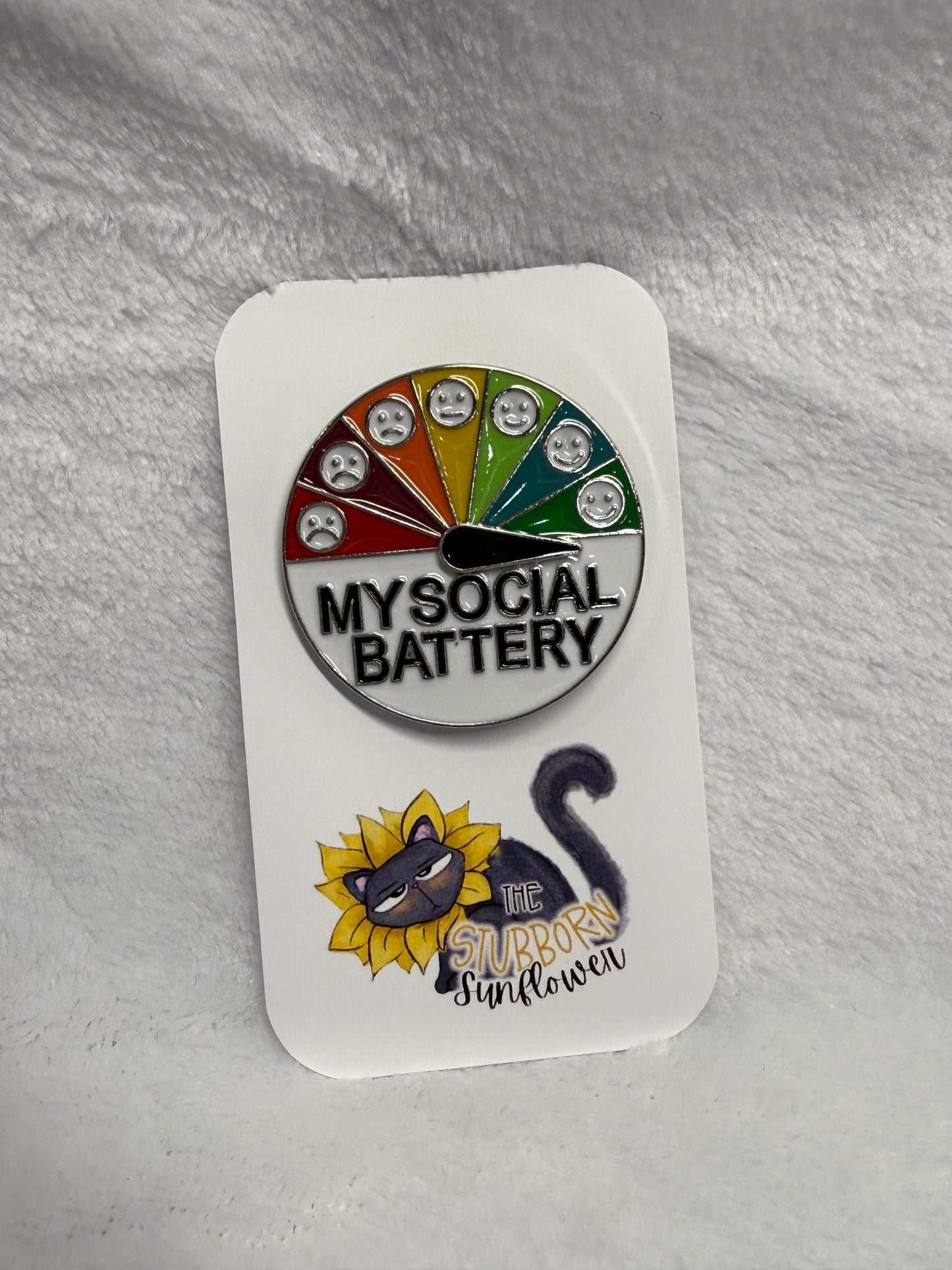 My Social Battery Enamel Pin