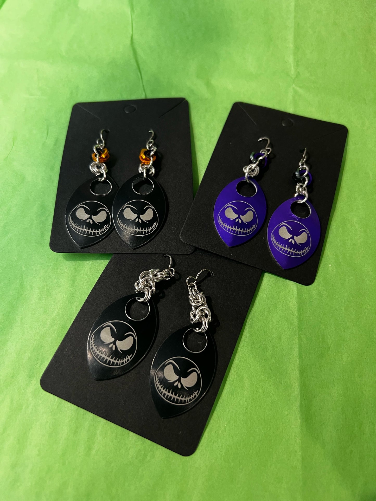 Chainmaille Scale Jack Earrings