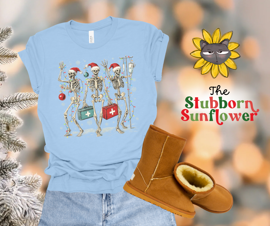 Nurse Holiday Skeletons | Sweatshirt or T-Shirt