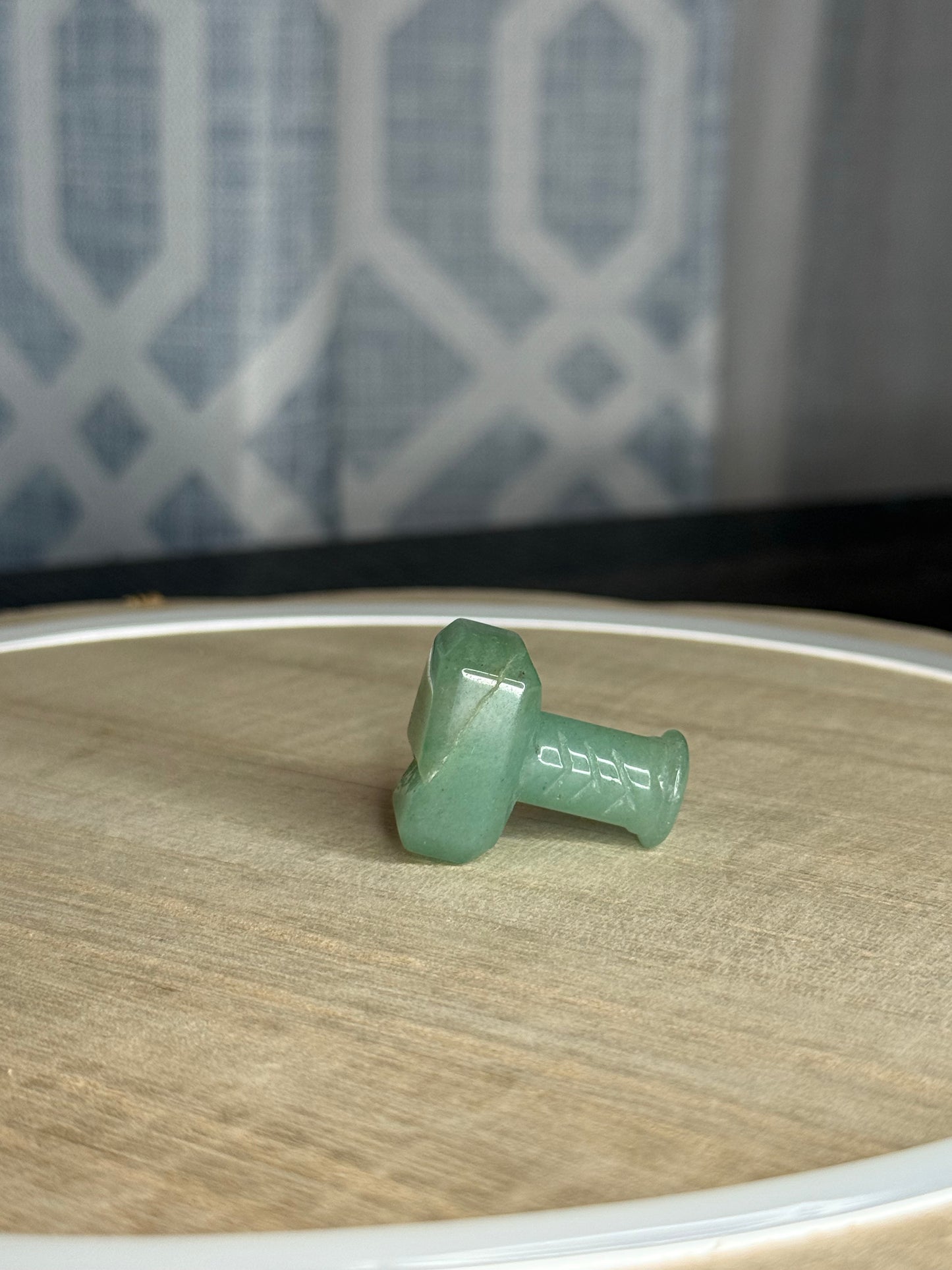 Green Aventurine Thor’s Hammer Carving