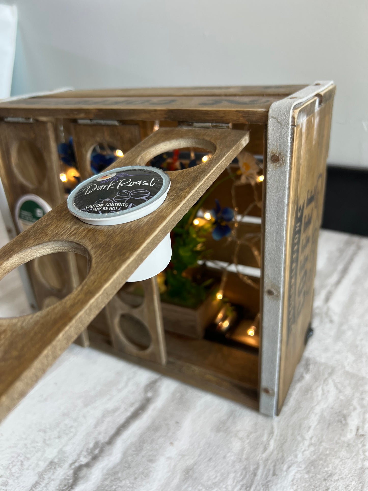 Antique Style Crate K Cup Display