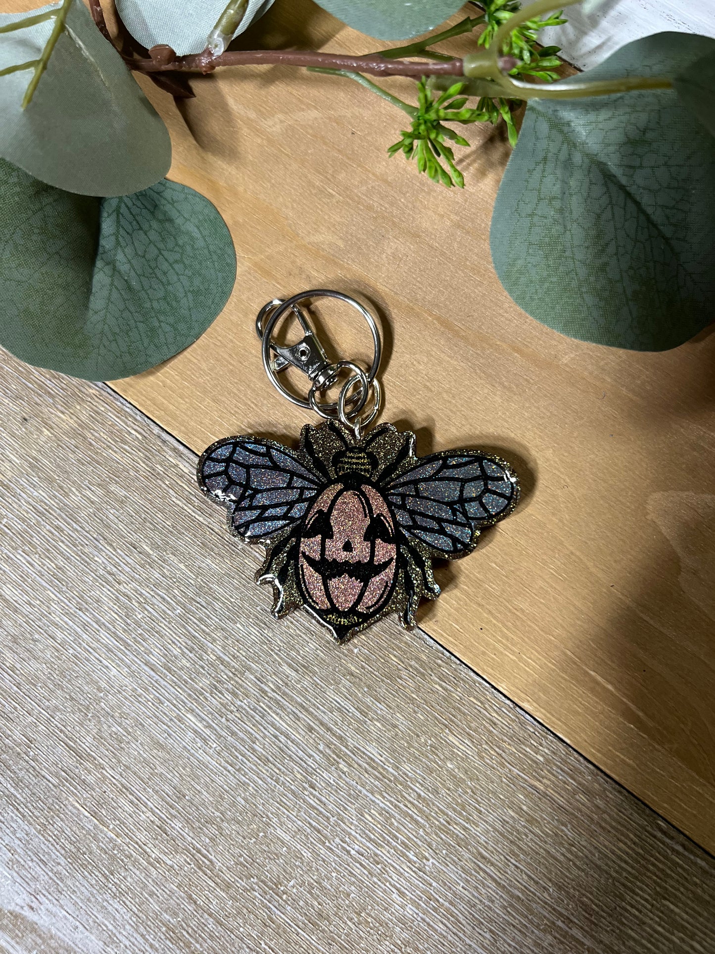 Beetle Pumpkin Keychain