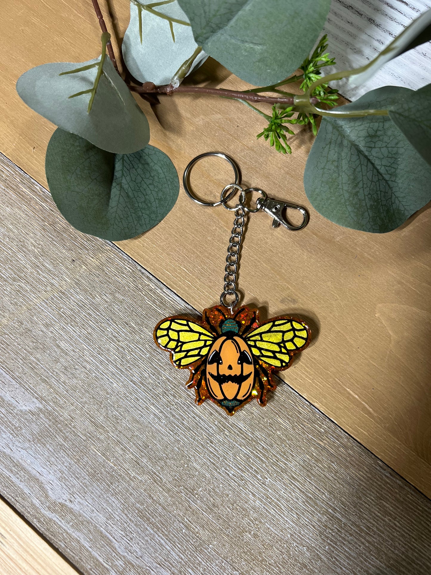 Beetle Pumpkin Keychain