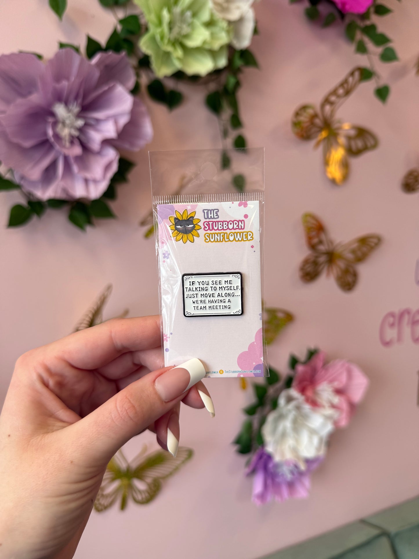 Talking To Myself Enamel Pin