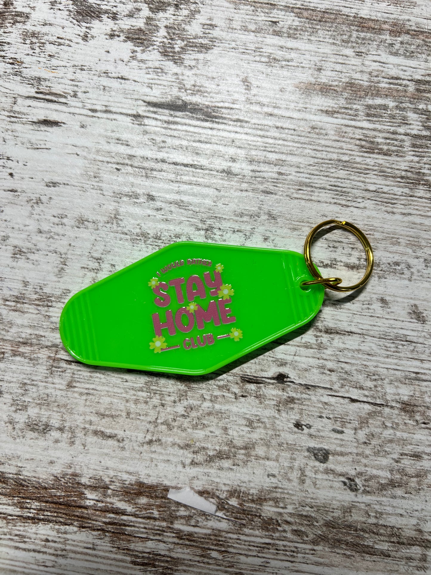Stay Home Club Keychain