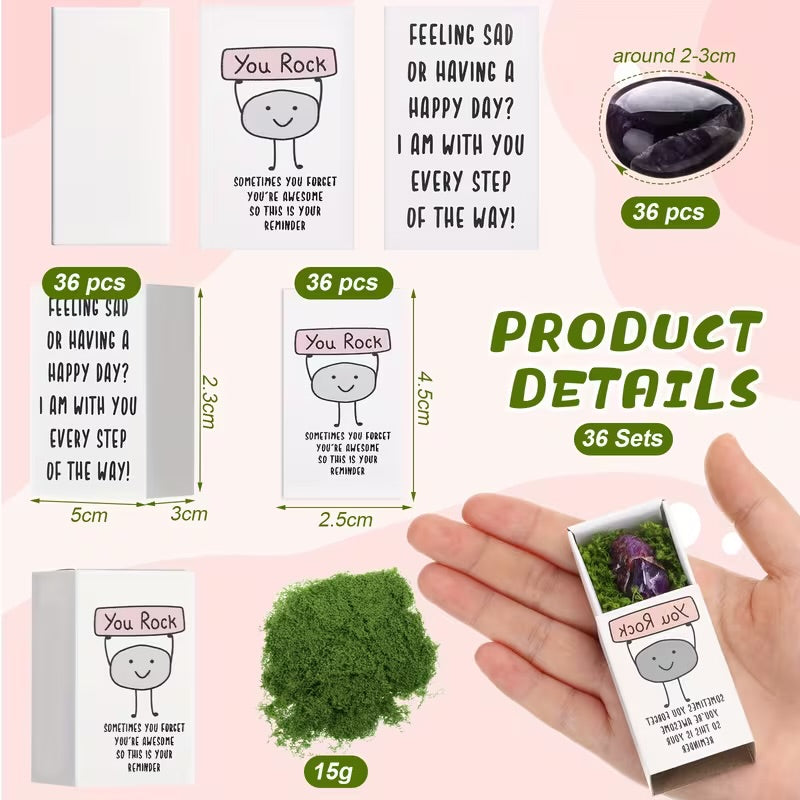 You Rock! || Motivational Amethyst Pocket Rock