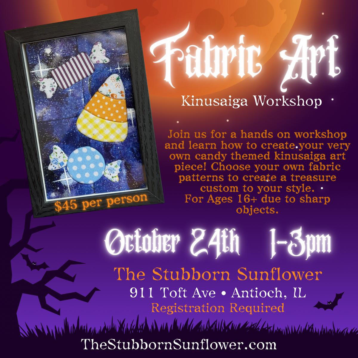 Fabric Candy Kinusaiga Workshop | Saturday 10/24 | 1-3pm