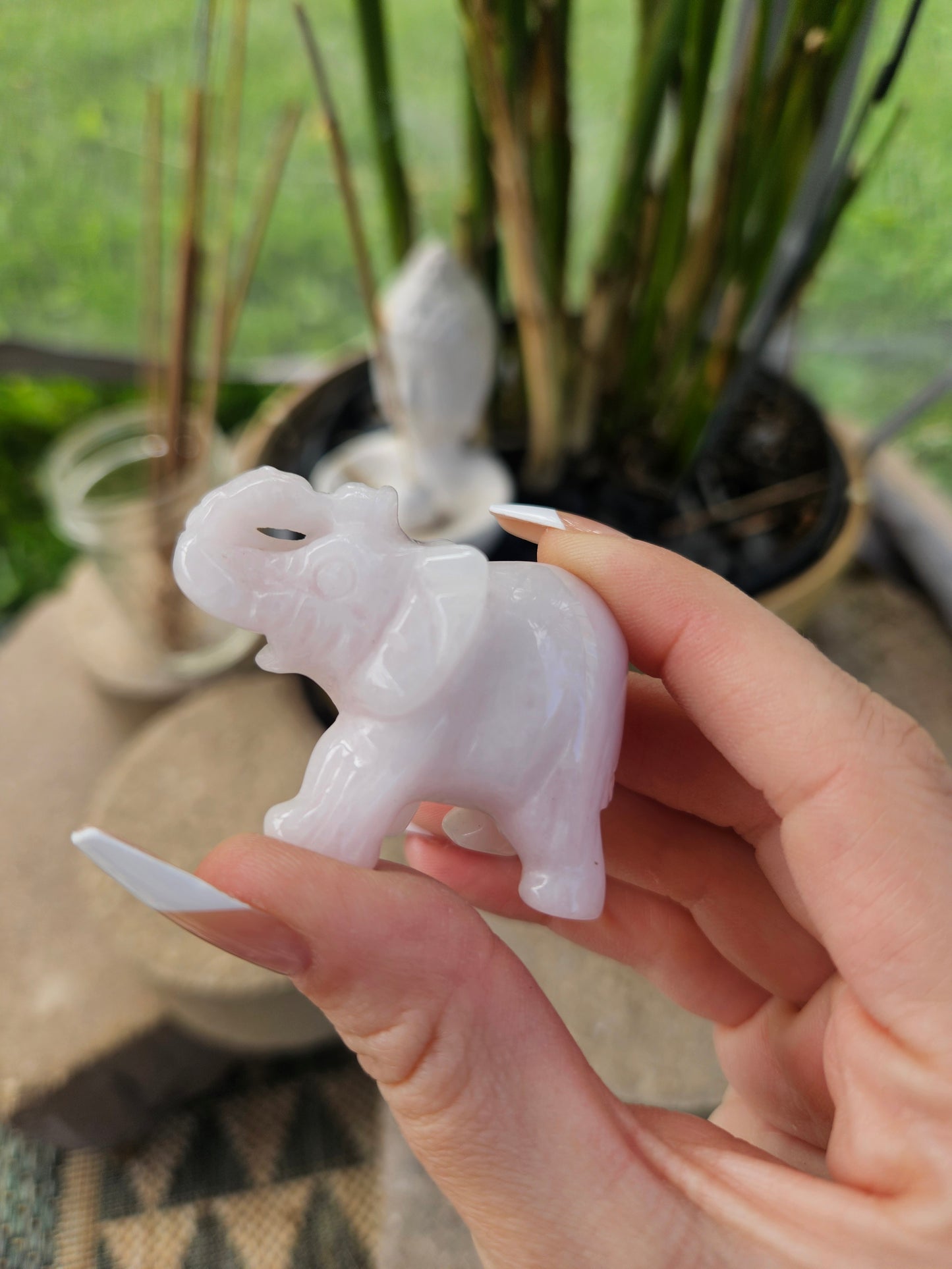 Rose Quartz Elephant