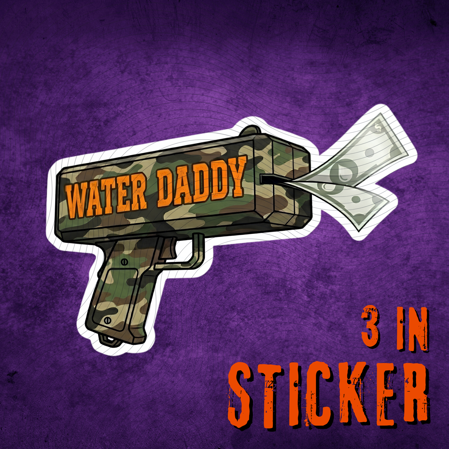 Money Gun Sticker