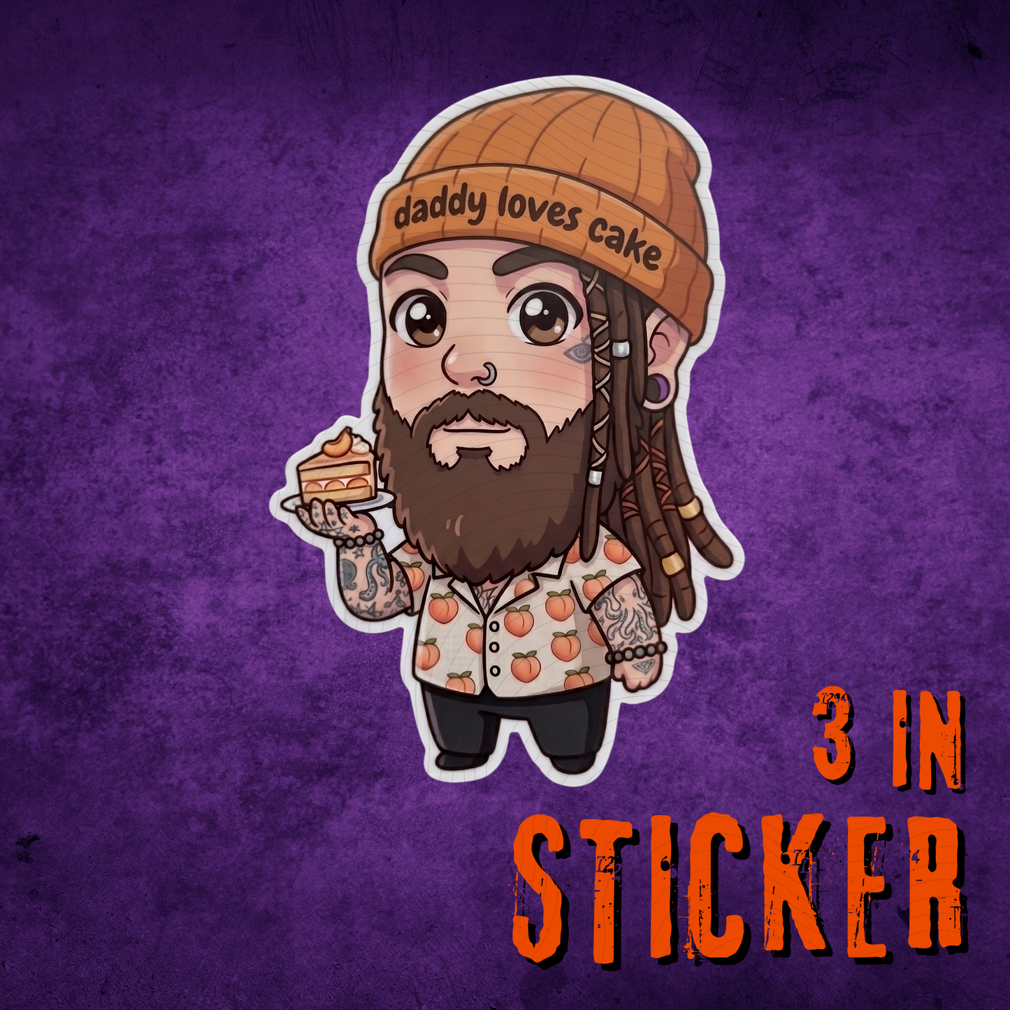 Daddy Loves Cake Emoji Sticker