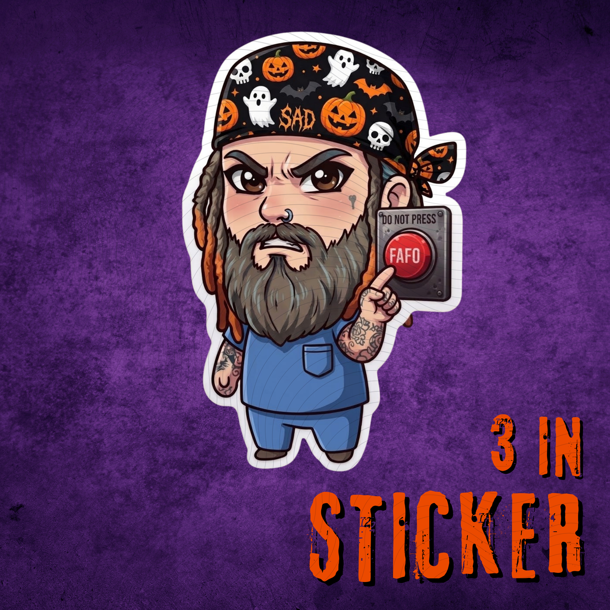FAFO Water Daddy Emoji Sticker