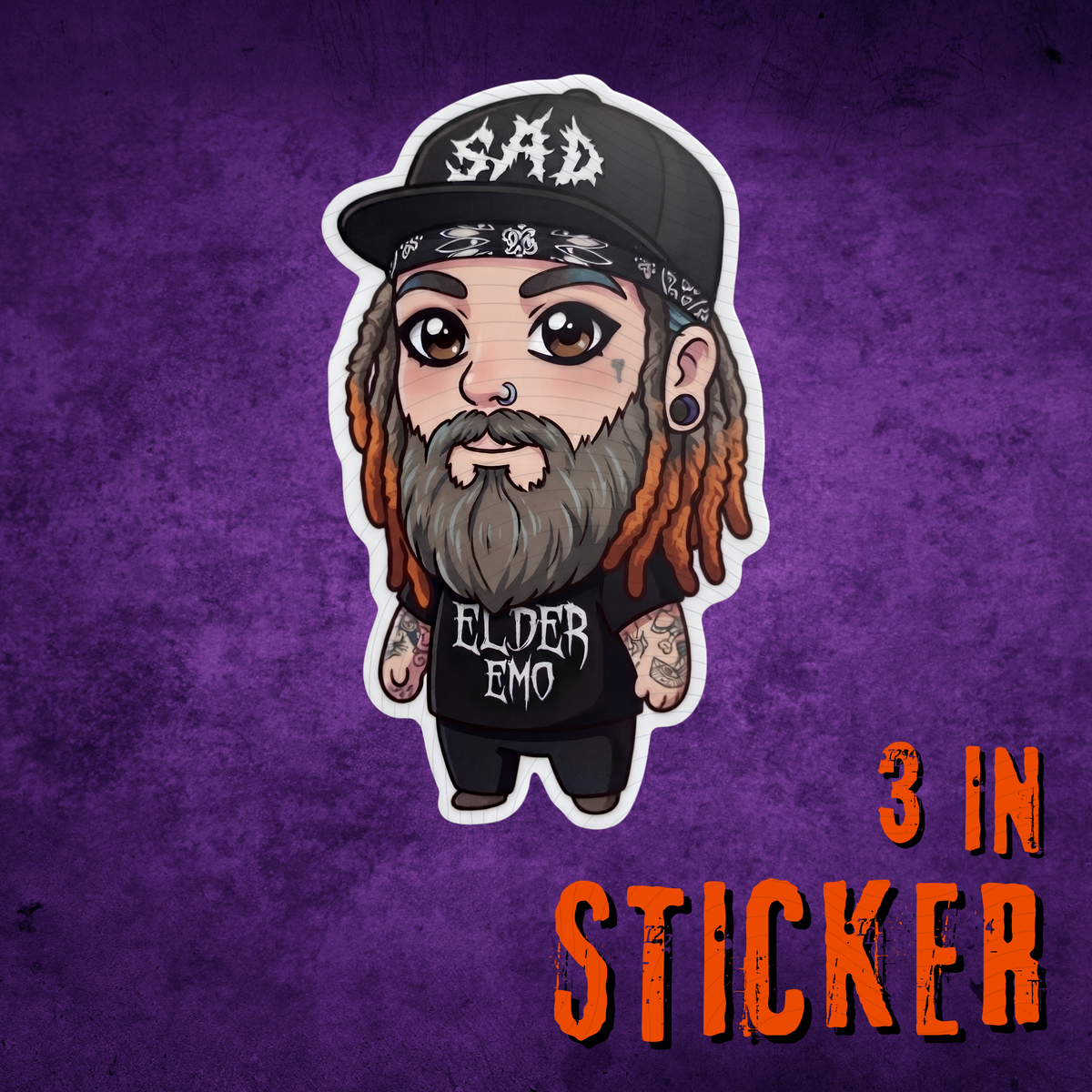 Elder Emo Water Daddy Emoji Sticker