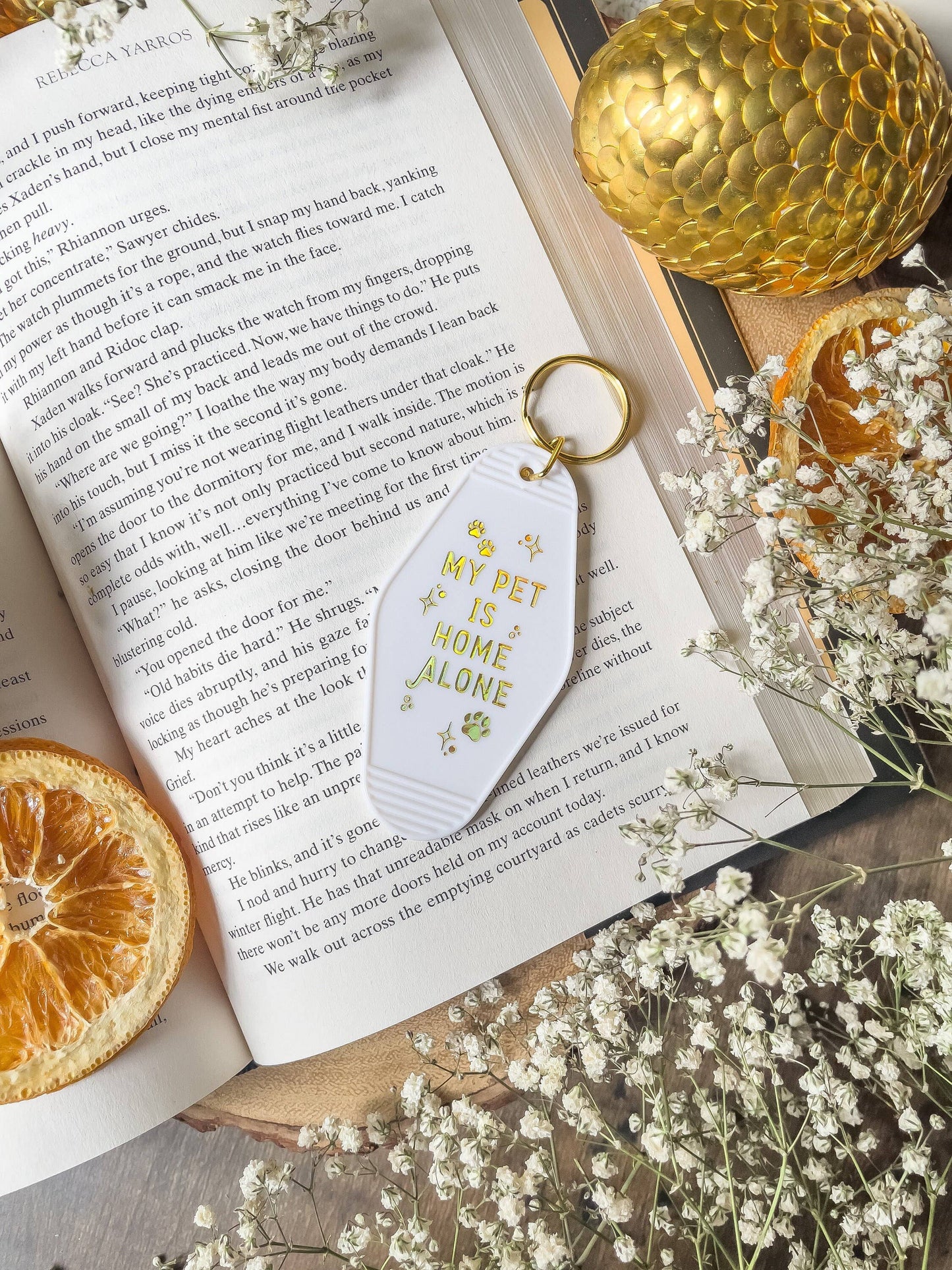 My Pet is Home Alone Motel Keychain | Pet Parent Keychain