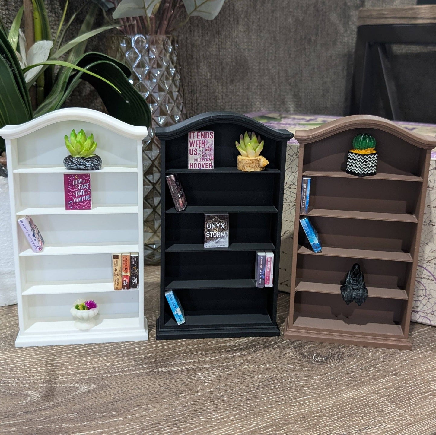 White Miniature Bookshelf / 3D Printed