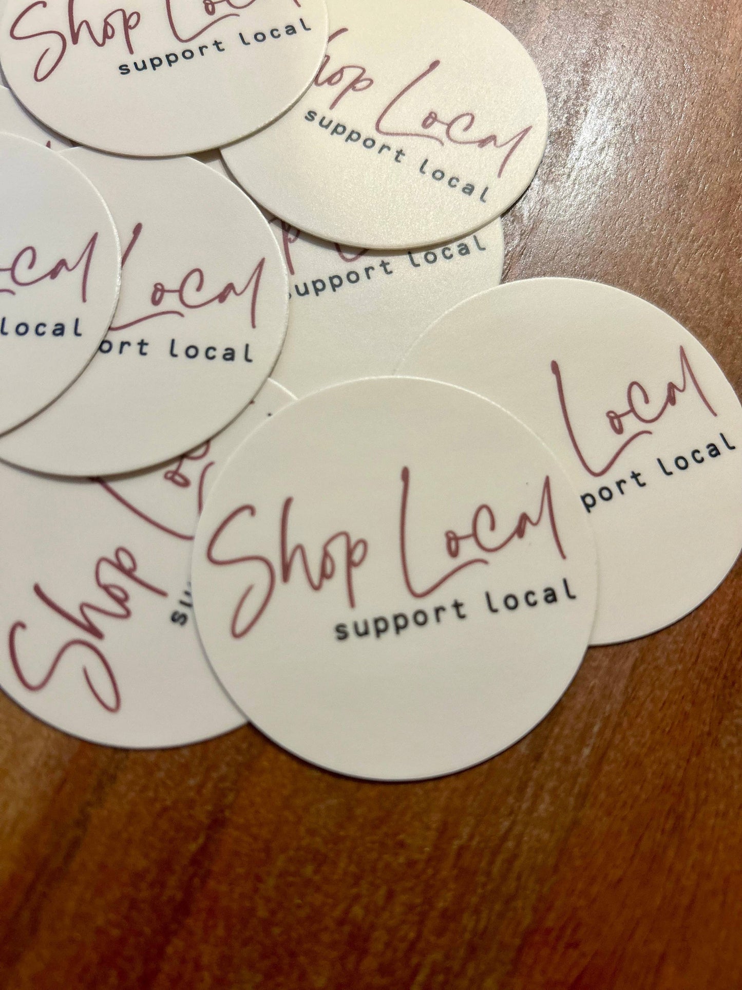 Shop Local Sticker • Cream