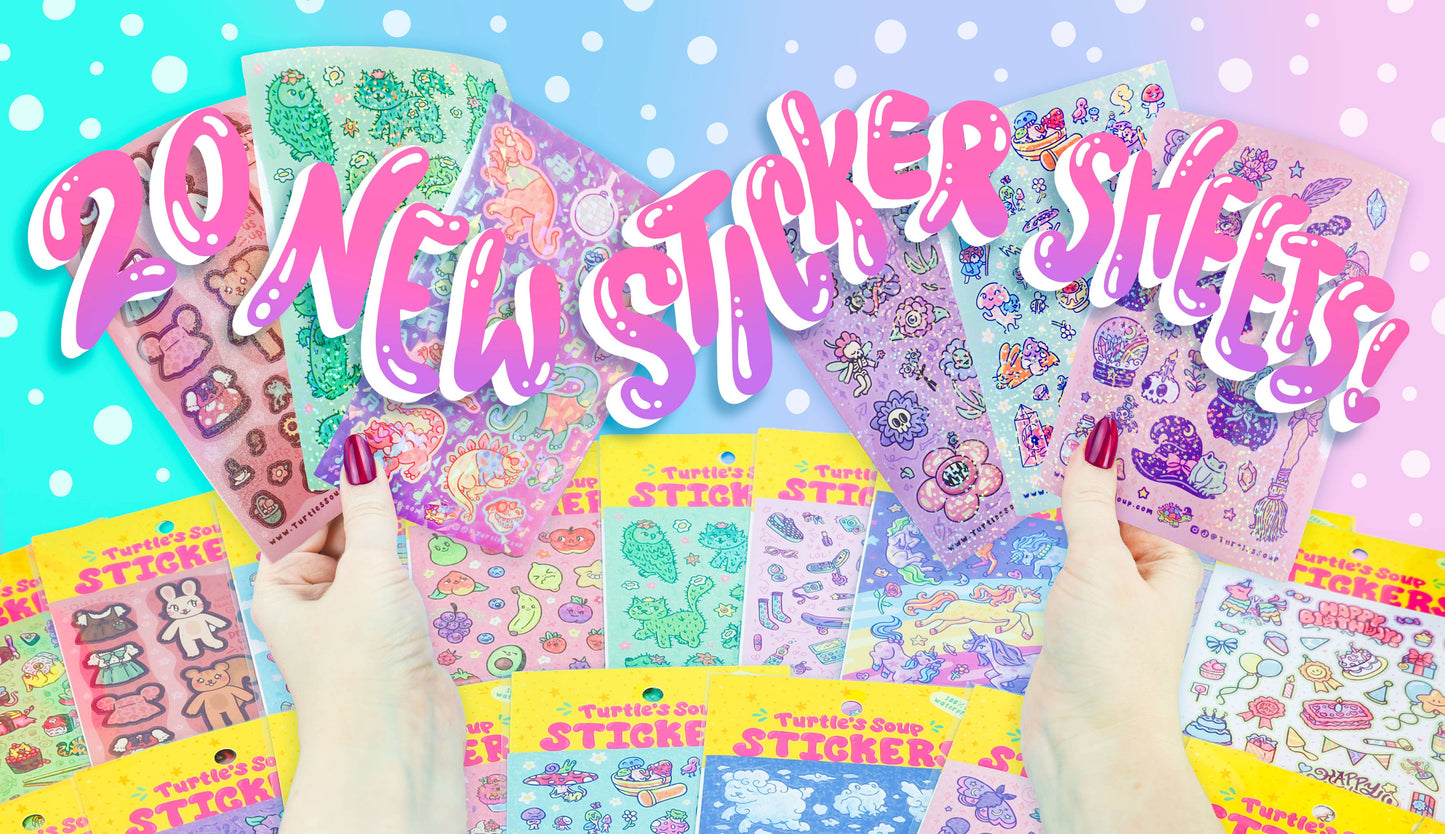 Cosmic Critters Vinyl Sticker Sheet