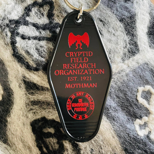 Motel Keychain - Cryptid Field Research - Mothman