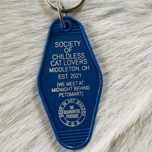 Motel Keychain - Society of Childless Cat Lovers