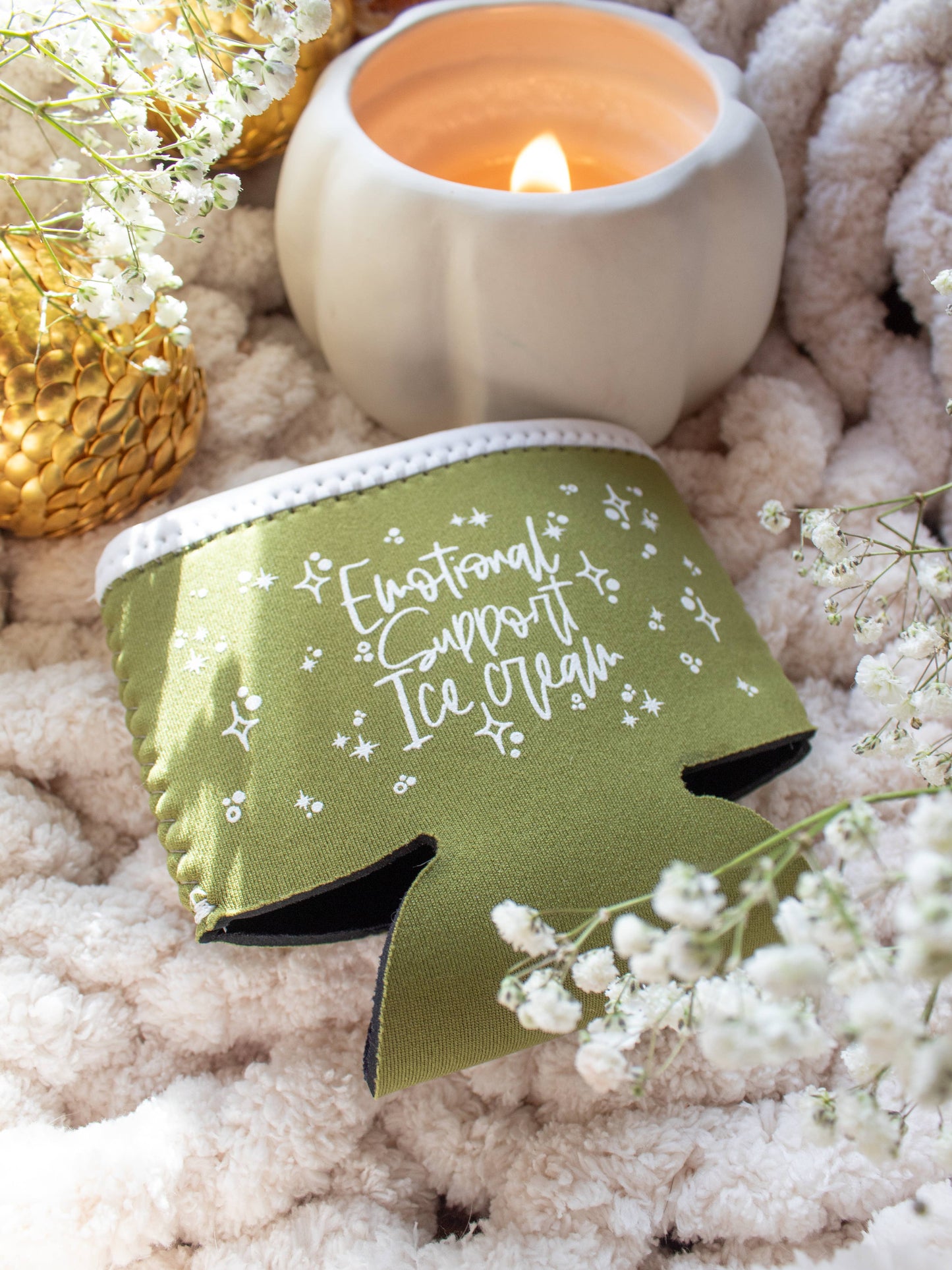 Ice Cream Pint Sleeve | Emotional Support Ice Cream | Green