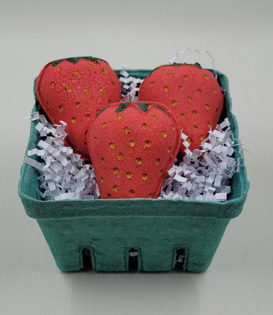 Strawberry Bath Bomb Summertime Berry Picking