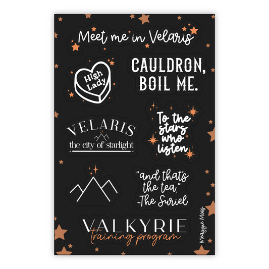Meet Me in Velaris Sticker Sheet | A Court of Thorns & Roses