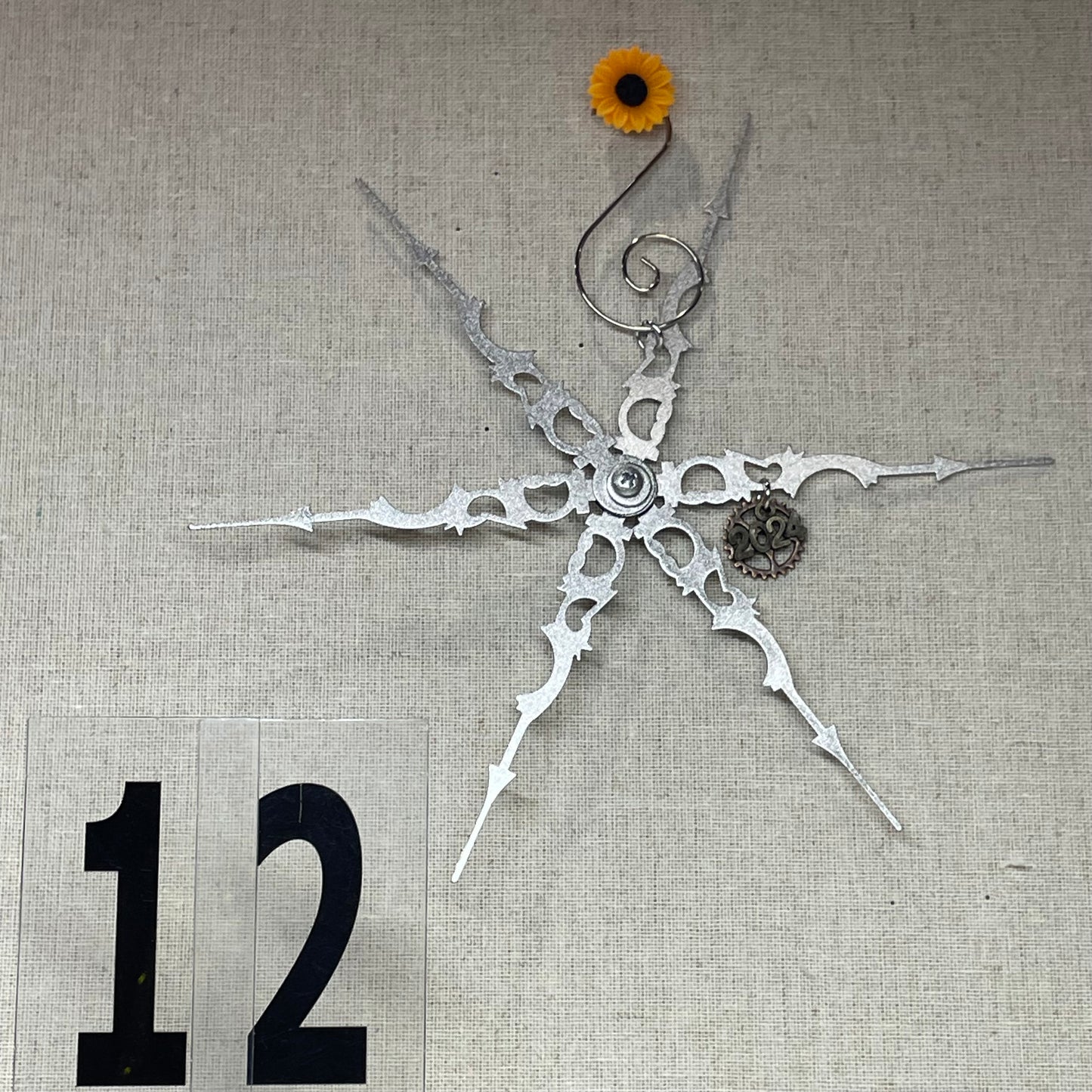 Clock Hand Snowflake Ornament