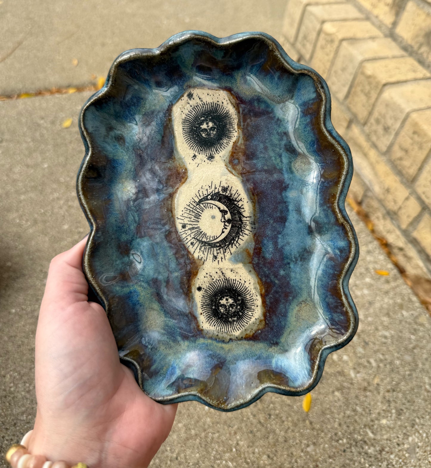 Celestial Pottery Trinket Tray