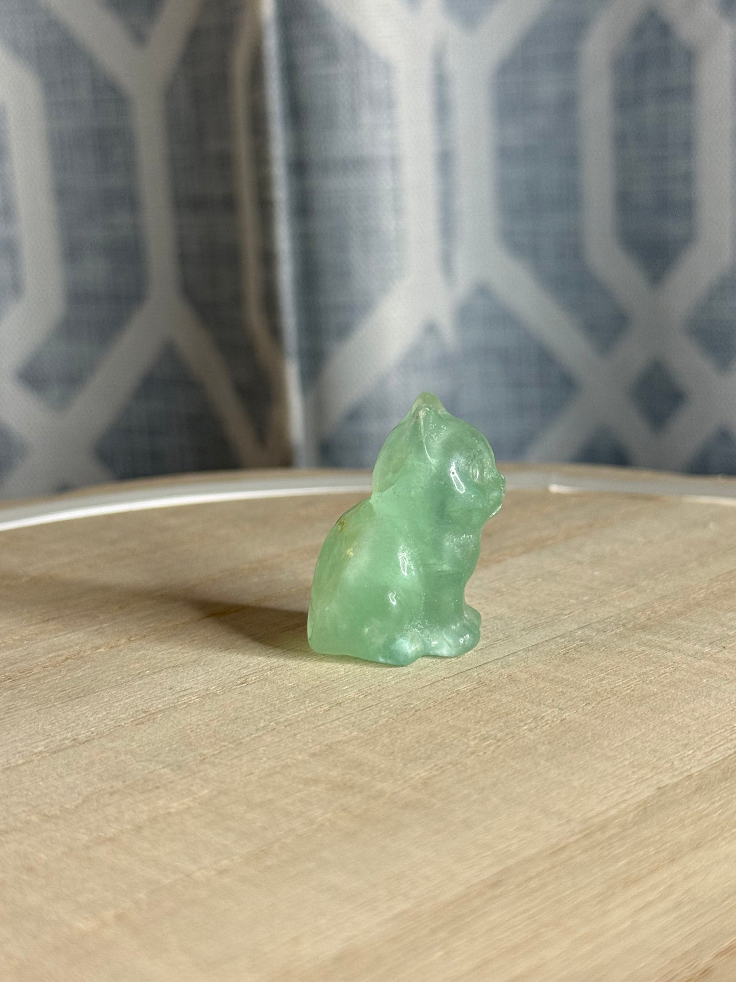 Fluorite Cat Carving