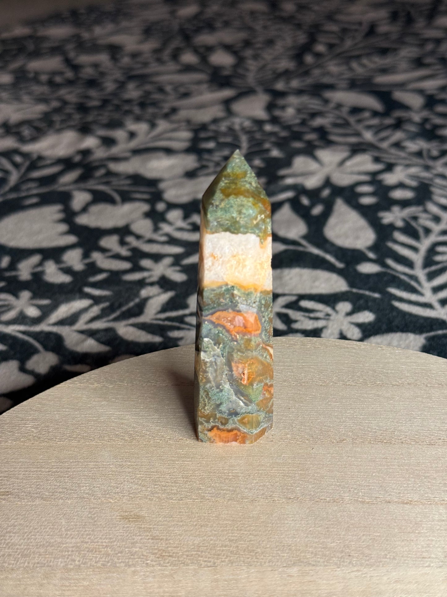 Carnelian Moss Agate Tower