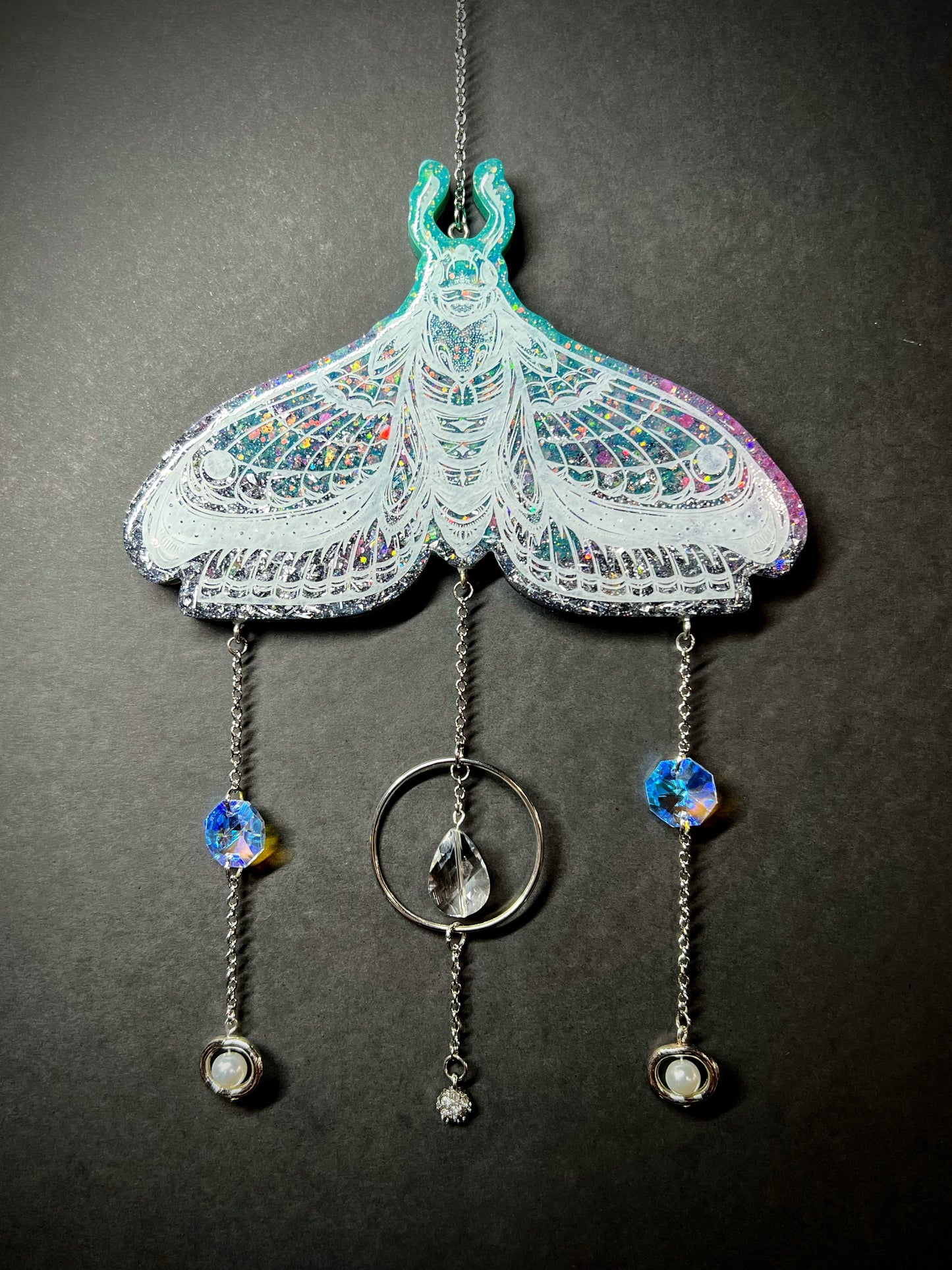 Moth Crystal Suncatchers