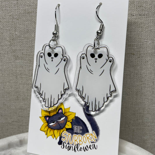 Ghost Kitty Earrings