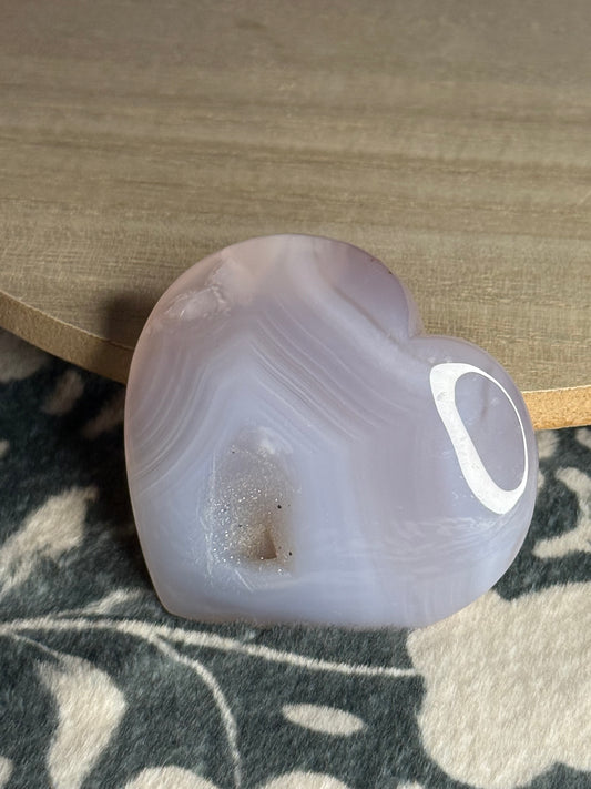 Druzy Agate Heart