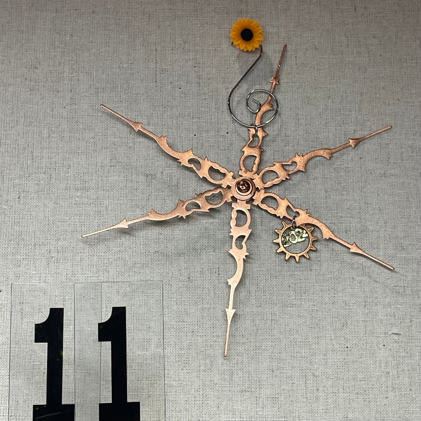 Clock Hand Snowflake Ornament