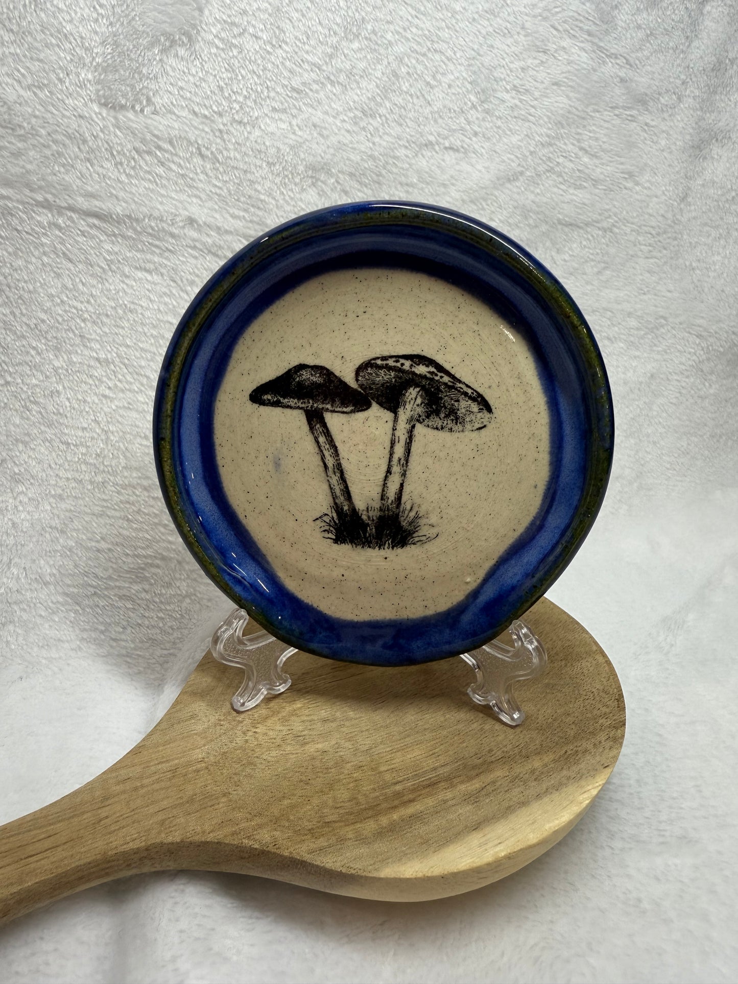 Mushroom Pottery Spoon Rest