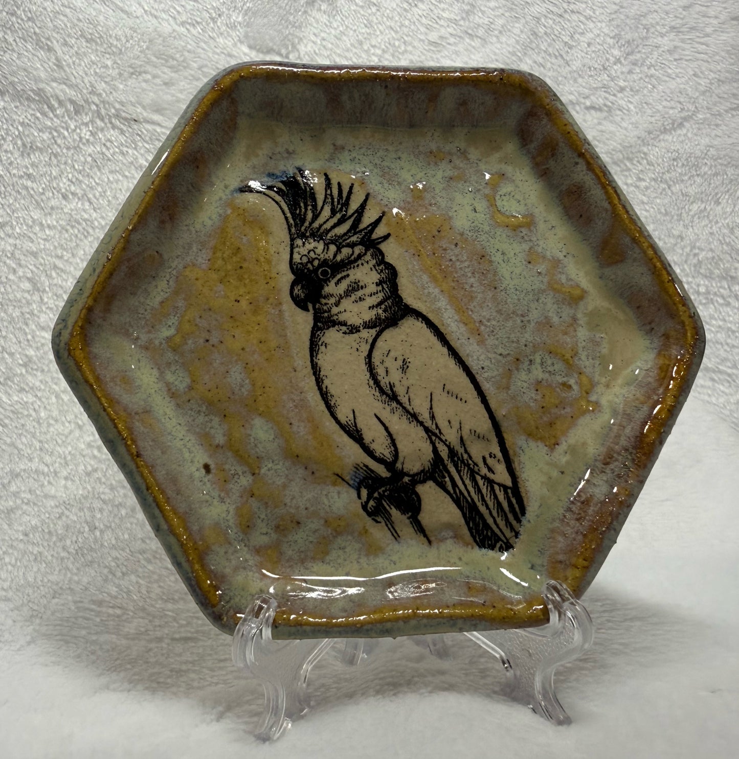 Cockatoo Pottery Trinket Dish