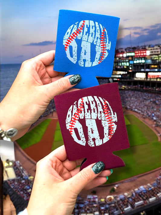 Baseball Dad Can Koozies