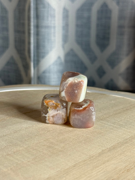 Flower Agate Cubes