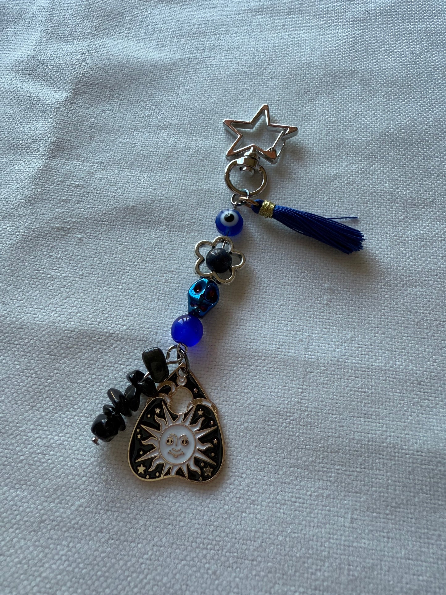 Beaded Eye Of Protection Keychain