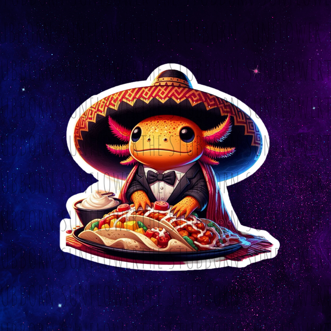 Enchilada The Axolotl Sticker