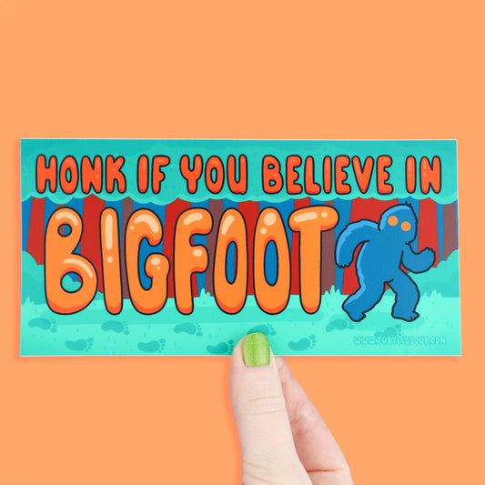 Believe In Bigfoot Car Decal Halloween Vinyl Bumper Sticker