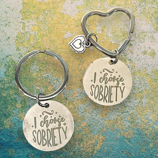 Sobriety Pocket Hug Keychain