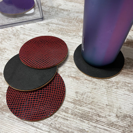 Leather Cork Backed Coasters