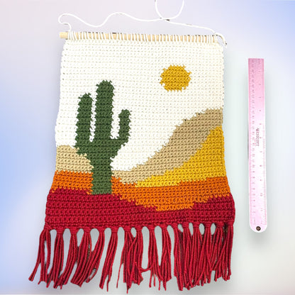 Crochet Wall Tapestry - Cactus