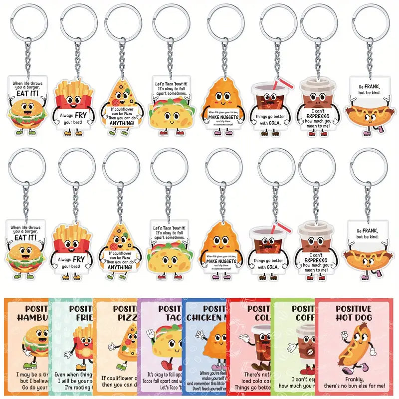 Emotional Support / Positive Fast Food Keychain