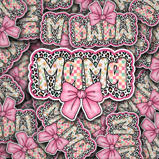 Mama Couquette Bow Sticker