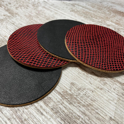 Leather Cork Backed Coasters