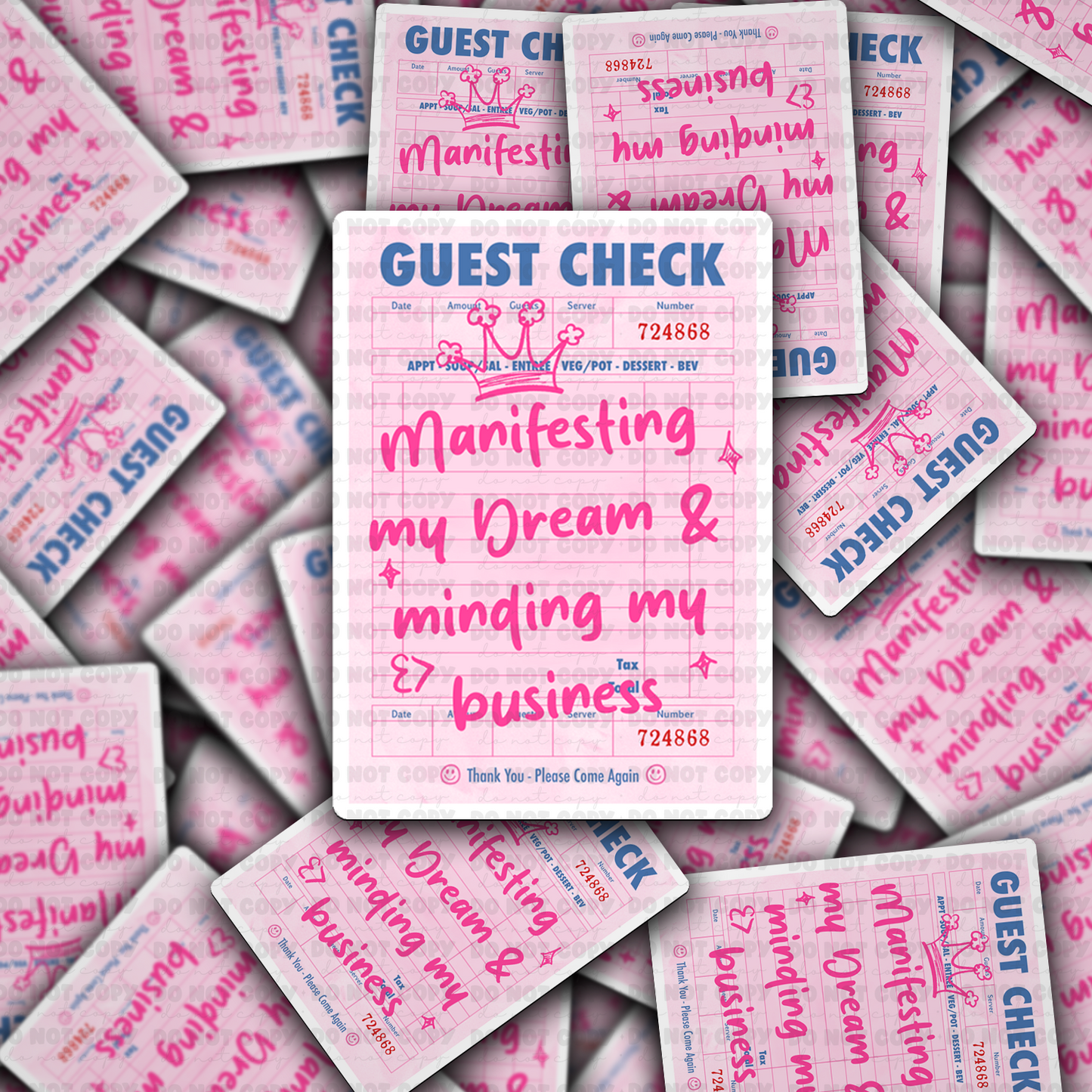 Manifesting My Dream And Minding My Business Sticker