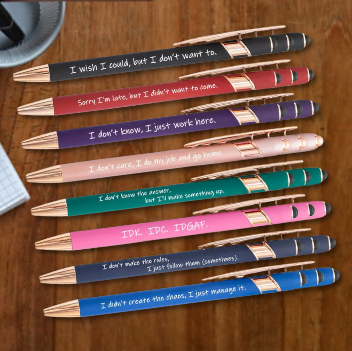 Office Humor Pen // Retractable Ballpoint // Funny Coworker Novelty Gift
