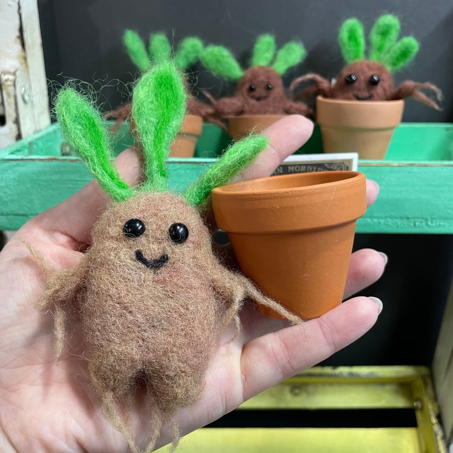 Felted Mini Mandrakes